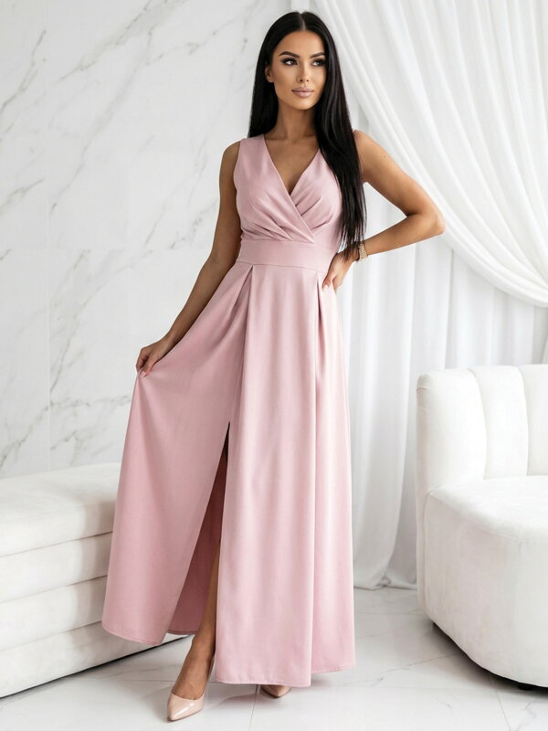 Staro-ružové spoločenské šaty pre družičky 