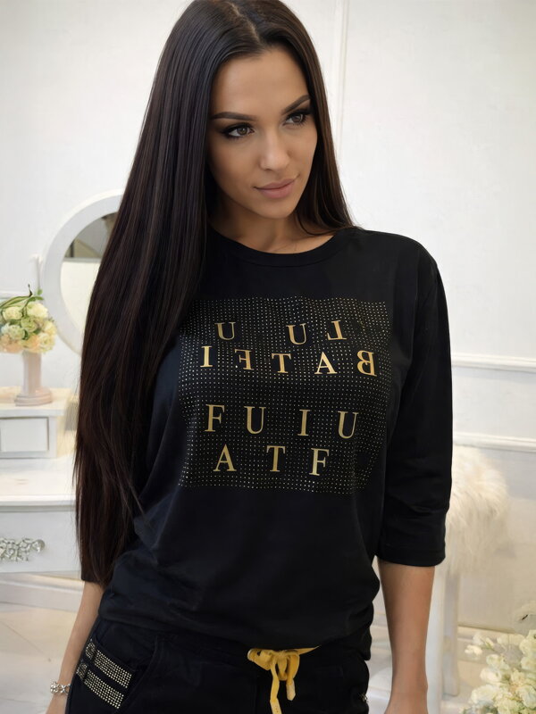 Dámske tričko BEAUTIFUL- čierna farba 