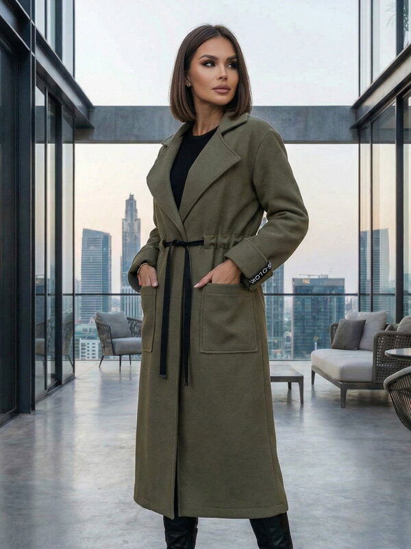 Dámsky pohodlný kabát VSB KLOE zelený 