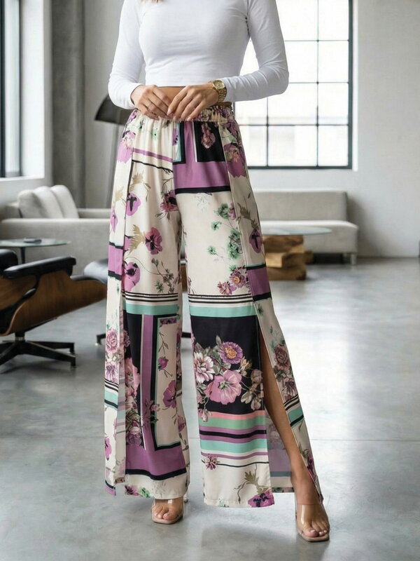 Dámske letné nohavice VSB PALAZZO vzor