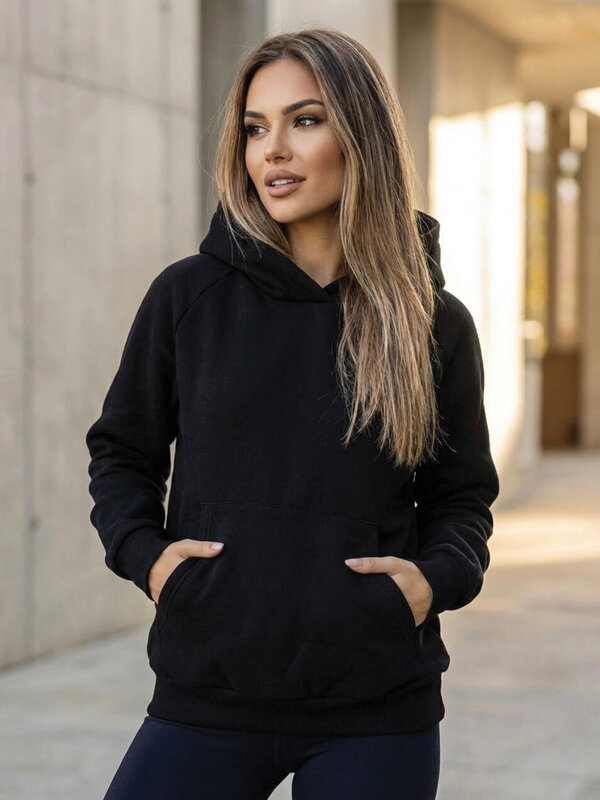 Štýlová dámska mikina VSB BASIC v čiernej farbe