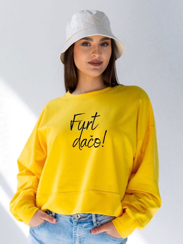 Dámska oversize mikina VSB JELLY FURT DAČO žltá Dámska oversize mikina VSB JELLY FURT DAČO žltá