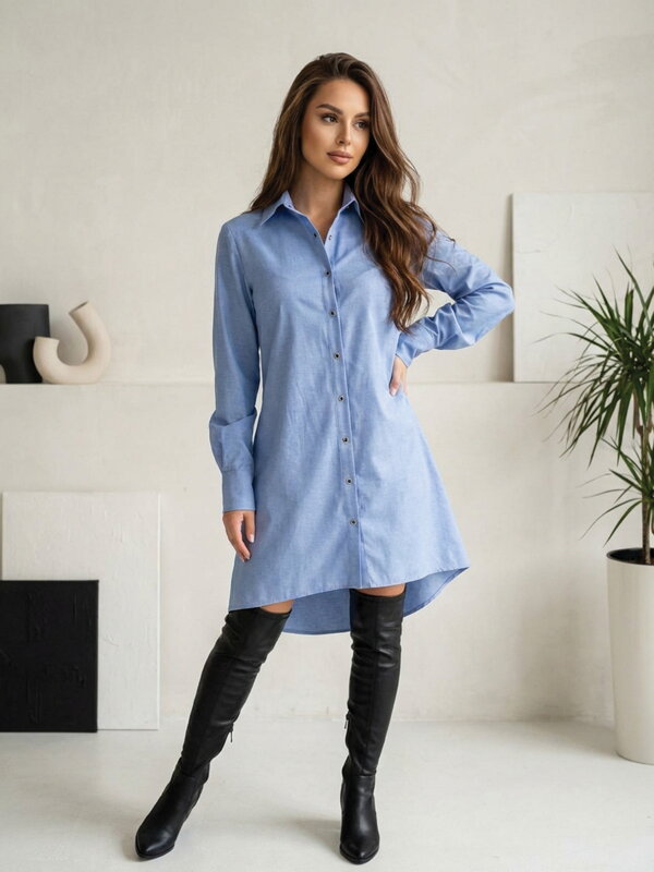 Dámska elegantná košeľa VSB GRÉTTA modrá 