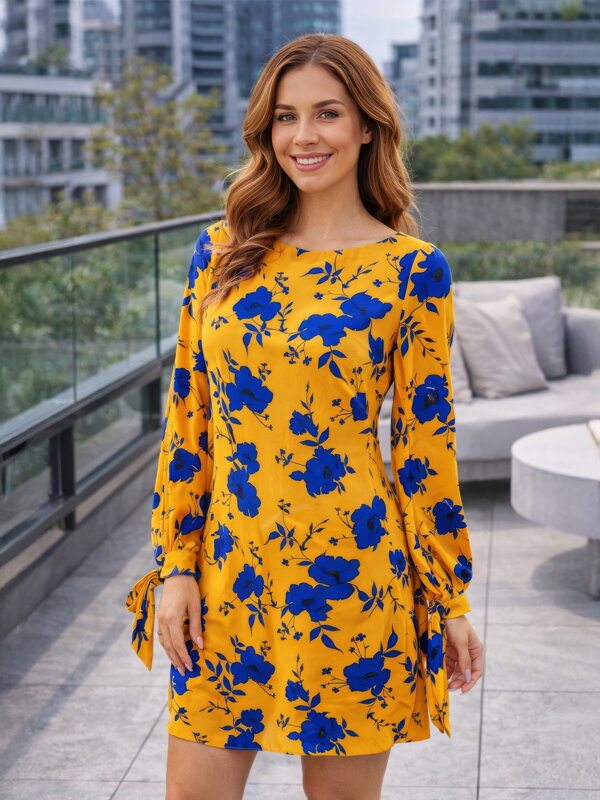 Dámske šaty VS-SA-1912 vzor kvietok