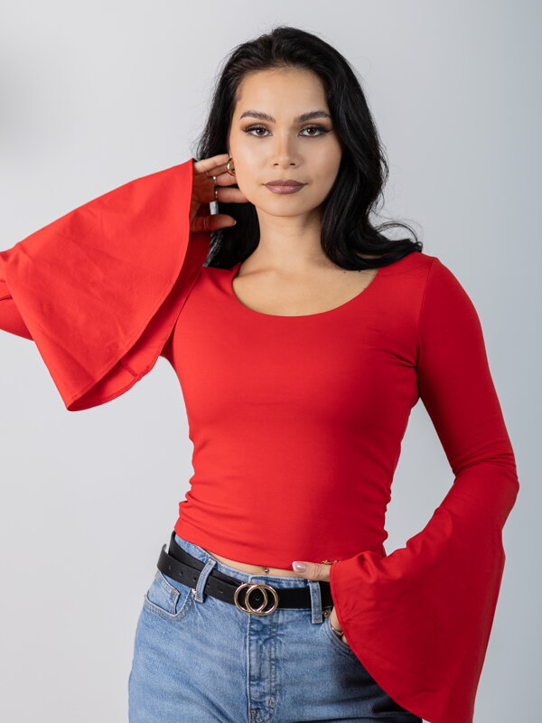 Dámske červené elegantné tričko VSB DORA 