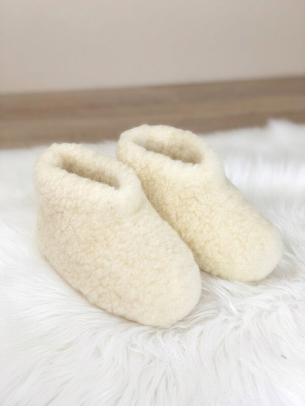 TV papuče z ovčej vlny teplučké model 105