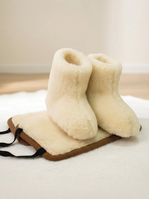 Ľadvinový pás a papuče - ovčia vlna